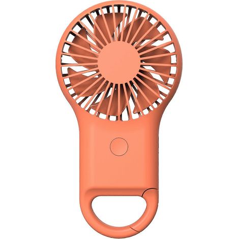 Draagbare handventilator, mini stille ventilator, USB oplaadbaar met 3 snelheden, oranje (1/4)