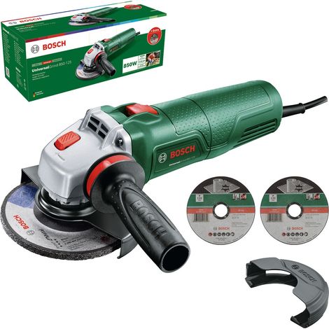 Bosch Winkelschleifer UniversalGrind 850-125, incl. 3 Scheiben, Karton (1/5)