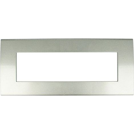 Placca Confort 506 7M Moduli Silver Compatibile Vimar Arke' (1/2)