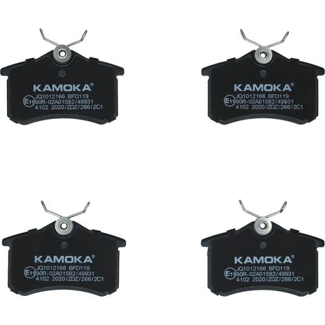 Pastillas de freno traseras JQ1012166 kamoka