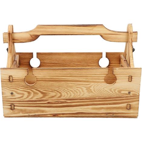 Panier de pique-nique pliant 2 en 1 en bois avec panier de rangement (1/5)