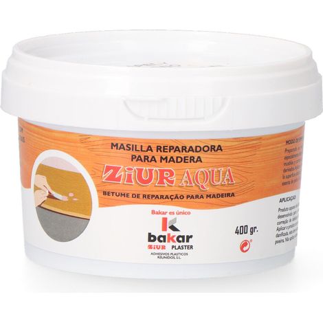BAKAR Masilla reparadora para madera color sapely fácil de lijar (400g)