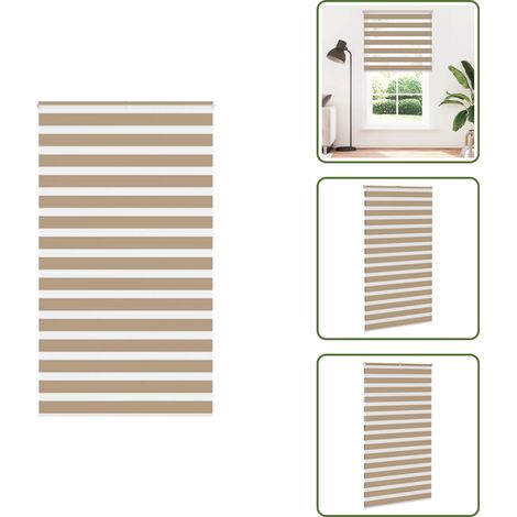 vidaXL Zebrarollo Sandbraun 135x230 cm Stoffbreite 130,9 cm Polyester (1/5)
