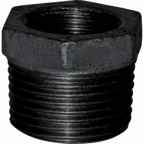 Reduzierter Nippel 33x42 / 26x34, männlich weiblich schwarz
