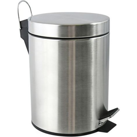 Poubelle à pédale Inox 5L Inox Satiné MSV