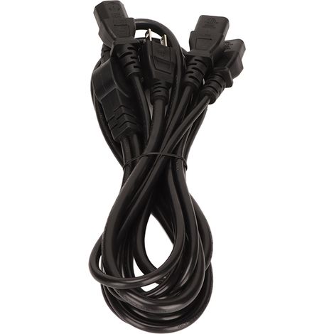 Câble d'alimentation de remplacement 5-15P vers 3 IEC320 C13, 6,6 pieds, 125-250V, prise US, pour imprimante, moniteur, PC, multiprise 1 vers 3 sorties (1/5)