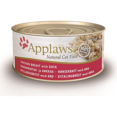 APPLAWS POLLO Y PATO GATO 70GR LATA (1/2)