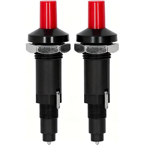 Piezo Igniter, 1 Out 2 Button Igniter, Piezo Spark Igniter, Barbecue Grill Igniter, for Gas Barbecue, Electrode Igniter, 2 Pieces (1/5)