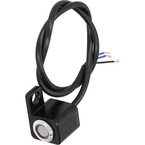 Interrupteur universel de guidon de moto 10 mm, bouton marche/arrêt pour phare antibrouillard avec lumière bleue, côté gauche (1/5)