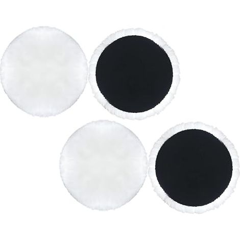 Tampons De Polissage 5 Inch En Laine Synthétique 150mm Pour Voiture Et Meubles, Polishing Bonnets Pad Polissage Laine D’Agneau Artificielle (1/5)