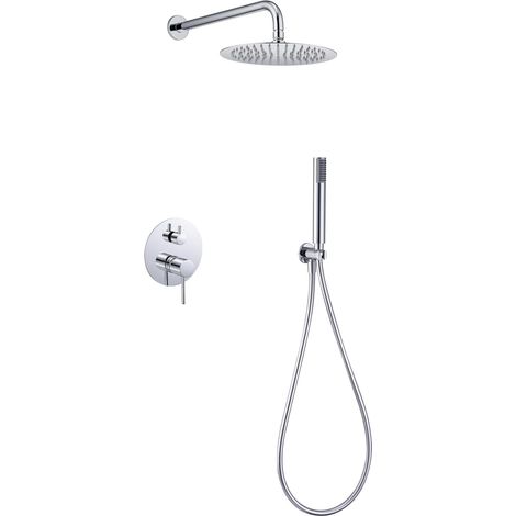 Imex - Columna Ducha Empotrada con Grifo Cromado Serie Monza