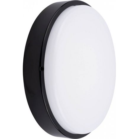 Ledvion - Plafonnier LED encastré pour salle de bain, noir Ø35 (rond - 24 W - CCT - IP65) (1/5)