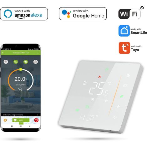Tuya Dual-Mode-WLAN-Thermostat für Heizung und Kühlung (1/5)