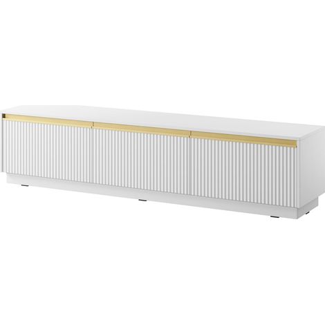 Mobile TV: 3 ante, 3 ripiani, Bianco Opaco, 181,5 x 42 cm x 39 cm (1/5)