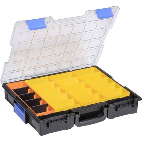 [NEUWERTIG] B-Ware Allit Sortimentskoffer EuroPlus Pro K44/21 Werkzeugkoffer 21 Fächer schwarz (1/2)