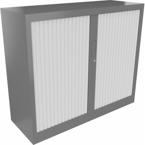 Armoire métallique bicolore à rideaux Mendi