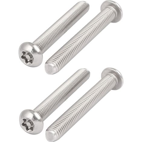 4pcs M8x60mm Vis Inviolable Tête Bombée Torx Bouton Sécurité (1/5)