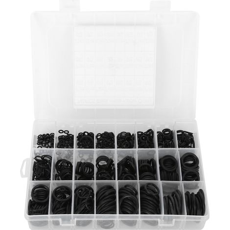 740Pcs O Ring Kits ‑40℉ to 248℉ Good Sealing Wear Resistance Waterproof Rubber Sealing Ring