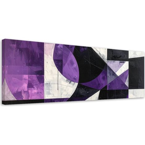 Stampe su Tela, Astrattismo geometrico viola, 90x30 (1/5)