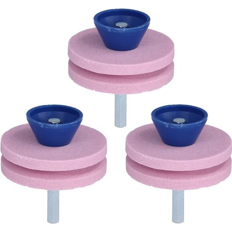 (Couche double) 3 Pièces Affûteuse de Lame de Tondeuse à Gazon Meule Affûtage Disque Abrasif Couteau de Remplacement pour Tondeuse à Gazon Tracteurs Rotoculteurs Lame de Forage (1/5)