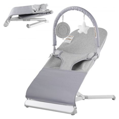 Transat Bébé 0-9 Mois Siège Transat Pliable Nouveau-né avec 2 (1/5)