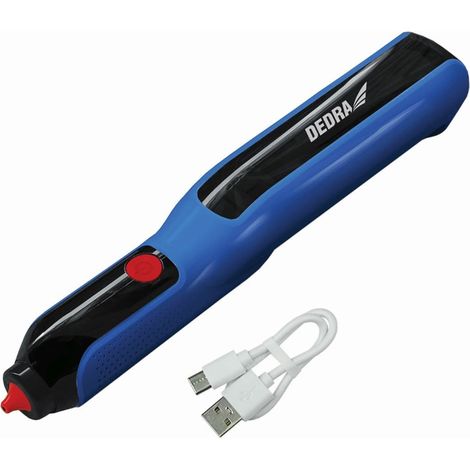 Pistola per colla DEDRA 4V - Wireless, USB, 7-8mm