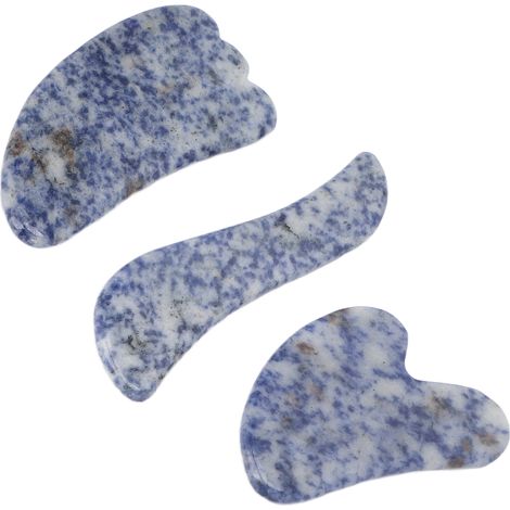 Set de 3 Planches Gua Sha Portables pour Soins du Visage et Massage Corporel - Accessoires de Beauté Délicats et Confortables (1/5)