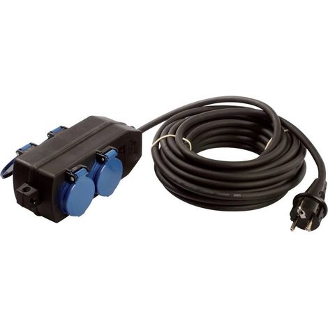 Quadriplette SCHWABE 10 M H07RN-F 3G1.5 - 4 prises - 860605