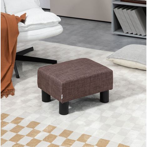 seduta soggiorno 40x30x24 imbottita in lino marrone OKMYHOME (1/5)