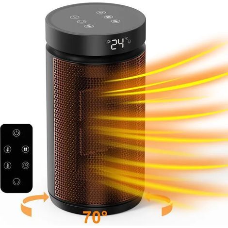 Radiateur Soufflant électrique 1500W, Chauffage d'appoint, Mode Eco, Oscillant, Thermostat Réglable et 3 Modes (1/5)