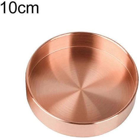 Plateau de rangement rond en cuivre, organisateur de bureau pour bijoux et autres objets, décoration intérieure KAESI Cuivre violet
