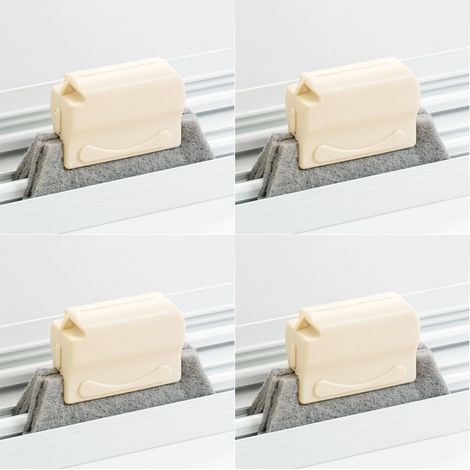 4pcs Brosse Fente Multifonction Brosse de Nettoyage de Fente de Fenêtre pour Porte Glissières de Fenêtre Salle de Bain Rainure de Fenêtre(beige) (1/5)