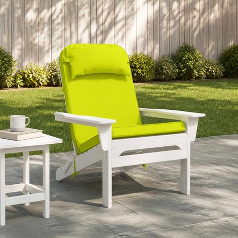 vidaXL Cojín para silla Adirondack 100% Poliéster Verde brillante. (1/5)