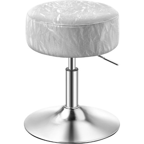 Tabouret de maquillage réglable en hauteur pivotant 38 x 44-60 cm assise confortable moderne en PU gris (1/2)