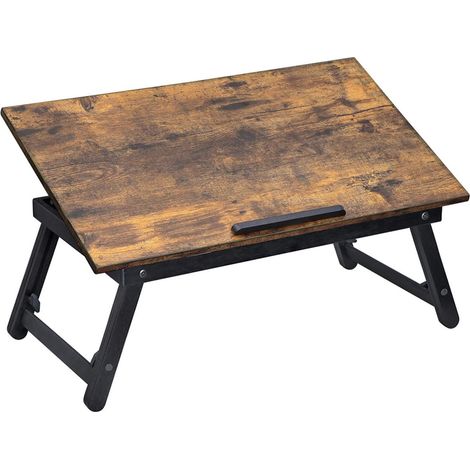 Supporto pieghevole per laptop 60x35 cm - tavolino da letto rustico (1/5)