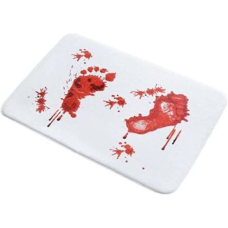 4060cm Tapis De Salle De Bain Sang Halloween Paillasson D'entrée Absorbant l'eau, Tapis De Baignoire Tapis De Douche Anti-Dérapant pour Salle De Bai (1/5)