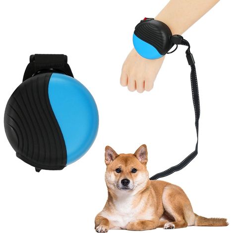 rétractable Chien Cordon de Plomb, 360 °, Un Bouton de Frein Heavy Duty Dog Bande de Plomb avec 2.5m Bande Forte en Nylon pour Petite ou Moyenne Chien ou Chat jusqu'à 30kg / 66lbs (1/2)
