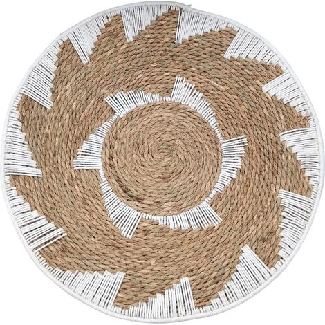 Wanddekoration aus Palmen und Seegras, natürlicher und dekorativer Stil