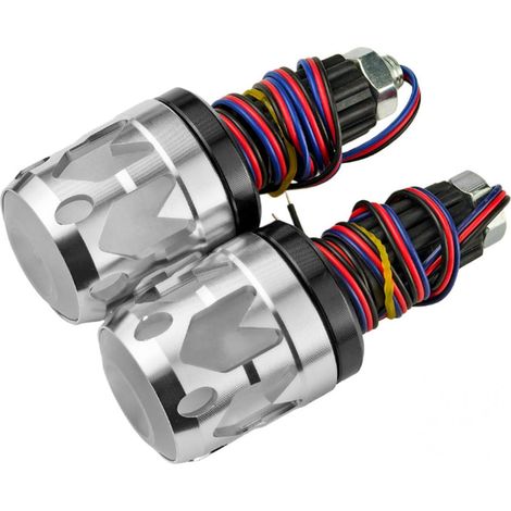 Embout de guidon de moto avec lumière LED multicolore pour améliorer la visibilité nocturne et construction en aluminium (1/5)