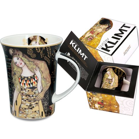 Tazza in porcellana con Adamo ed Eva di Gustav Klimt, regalo per lei o per lui