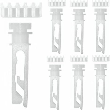 Clips De Réparation Pour Stores Verticaux - Matériau POM - Blanc - Pour Lamelles Et Rideaux - Lot De 6 (1/5)