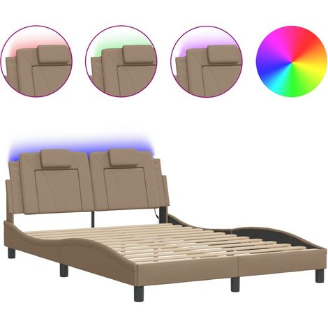 Maison Exclusive - Giroletto Viana con LED senza Materasso Cappuccino 120x200 cm