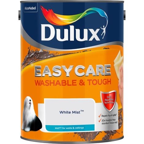 Dulux Easycare Washable & Tough Matt Emulsion Paint - 5L - White Mist