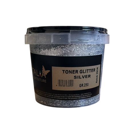 Glitter in Emulsione per Pittura colore Argento 250 gr – Effetto Brillante per Pareti, Soffitti e Decorazioni Facile da Usare con Pitture Murali a Base Acqua Finitura Lavabile e Luccicante (1/3)