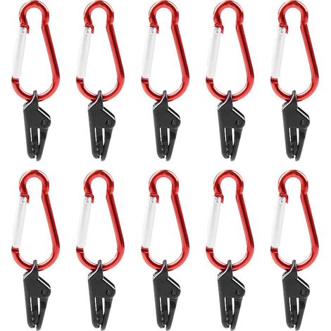 20 teloni impermeabili e clip per tende da sole con moschettoni, adatti per campeggio, agricoltura e giardinaggio. (1/5)