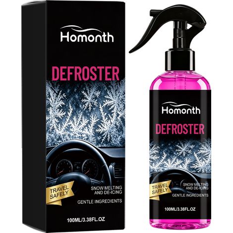 Dégivrant pare-brise HOMONTH pour vitres de voiture - Nettoie le verre, améliore la visibilité, élimine la poussière et contient de l'antigel - 100 ml (1/5)