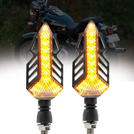 Clignotants LED Moto Universels, Feux Indicateurs Fluides avec Eau, 1 Paire, Lampe Halo pour Motocycle, Signalisation Auto (1/5)