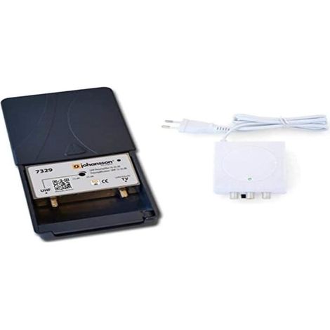 Kit Préamplificateur TV - Johansson - A108 - Gain 15-32 dB - Filtre LTE 5G - Montage sur mât