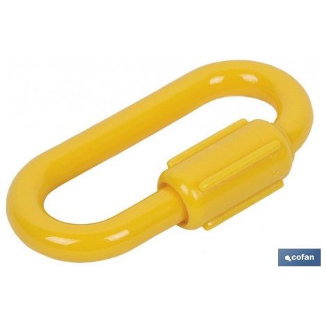 Eslabon union cadena plÁstico 8mm amarillo