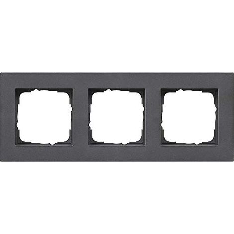 Gira Marco embellecedor 3f plano Gira E2 Antracita [0213235], 0213 235